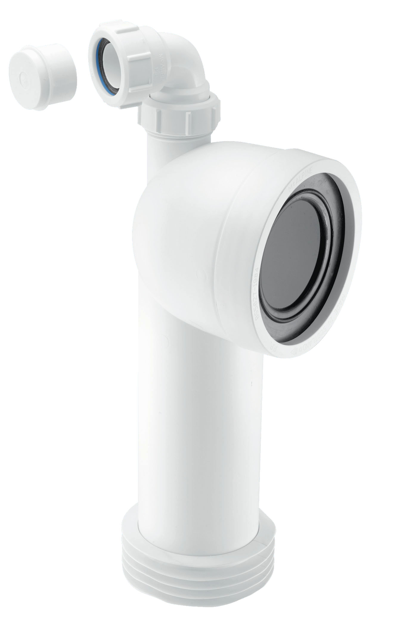 Altech WC-Stos 90° med Extra Anslutning