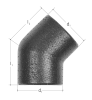 SANIPEX MT ISOLERHAL VOR VINKEL 45 20MM MAXTEMP +11