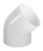 SYGEF-PVDF-STANDARD VINKEL 50MM X 45° P