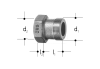 JRGURED 1136 ADAPTER G 1¾ (DN40) PN10, TEMP MAX