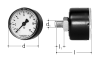 JRG 8106 MANOMETER R 6 (DN6) D = 40MM TEMP MAX +60C