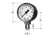 JRG 8107 MANOMETER R 8 (DN8) D = 40MM TEMP MAX +60C