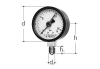 JRG 8108 MANOMETER R 8 (DN8) D = 63MM TEMP MAX +60C