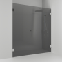 DUSCHDÖRRAR DUBBELNI SCH RÖK/KROM 200