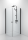 DUSCHHÖRNA SPACE RAK , KNOPP, 80X80