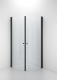 DUSCHHÖRNA SPACE BÖJ D, KNOPP, 90X90