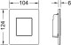 TECESOLID URINALSPOL KNAPP SPOLKNAPP 104X124X6MM