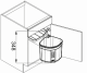 AVFALLSSORTERING SOR TER MINI HÅRDPLAST 310X290X348