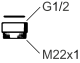 Ö-NIPPEL M22x1/R15