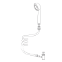HANDDUSCH 75MM DUSC HHUVUD 1,75M SLANG (
