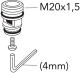 ESTETIC ANSLUTNINGSN IPPEL M20X1,5 FÖR