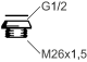 ÖVERGÅNGSNIPPEL G15 M26X1,5