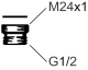 ÖVERGÅNGSNIPPEL M24 X1-G15