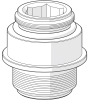 ÖVERGÅNGSNIPPEL UTLO PPSNIPPEL M20X1.5/G1/2