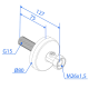 ANSLUTNINGSKOPPLING G15 X M26X1,5 L=75 MM, MED 80