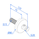 ANSLUTNINGSKOPPLING G15 X G20 L=75 MM, MED 80MM V