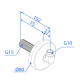 ANSLUTNINGSKOPPLING G15 X G10 L=75 MM, MED 80MM V