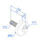 ANSLUTNINGSKOPPLING G15 X G15 L=75 MM, MED 80MM V