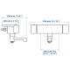 KAR-/DUSCHBLANDARE B ROGRUND 296 X 196 MM