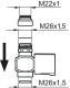 AVSTÄNGNINGSVENTIL M 26/M22 X M26