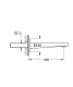 PLUS BADKARSTILLOPP VÄGG G15 168MM PIP