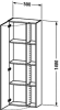 DURASTYLE HÖGSKÅP 5 00X240X1400MM (BXDXH