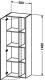 DURASTYLE HÖGSKÅP 5 00X360X1400MM (BXDXH