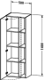 DURASTYLE HÖGSKÅP 5 00X360X1400MM (BXDXH