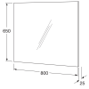 SPEGEL UTAN BELYSNIN G, 80CM SPEGEL 800X